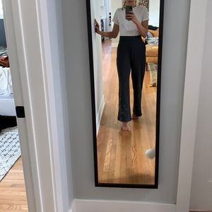 High waist grey trousers